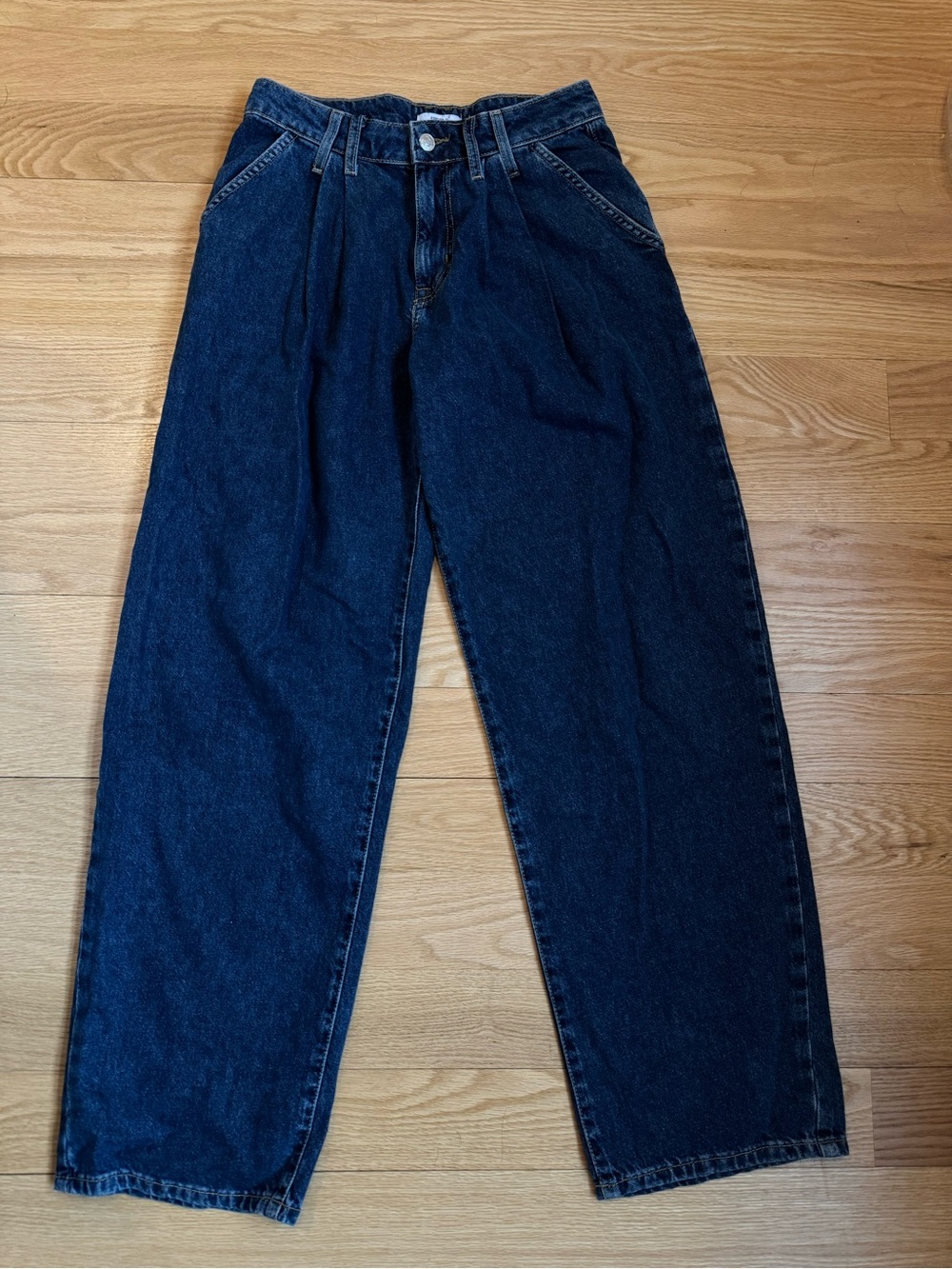 Forever 21 Dark Blue Barrel Jeans